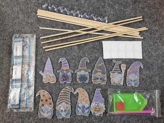 Diamond Painting Pflanzenstecker - Halloween Gnome