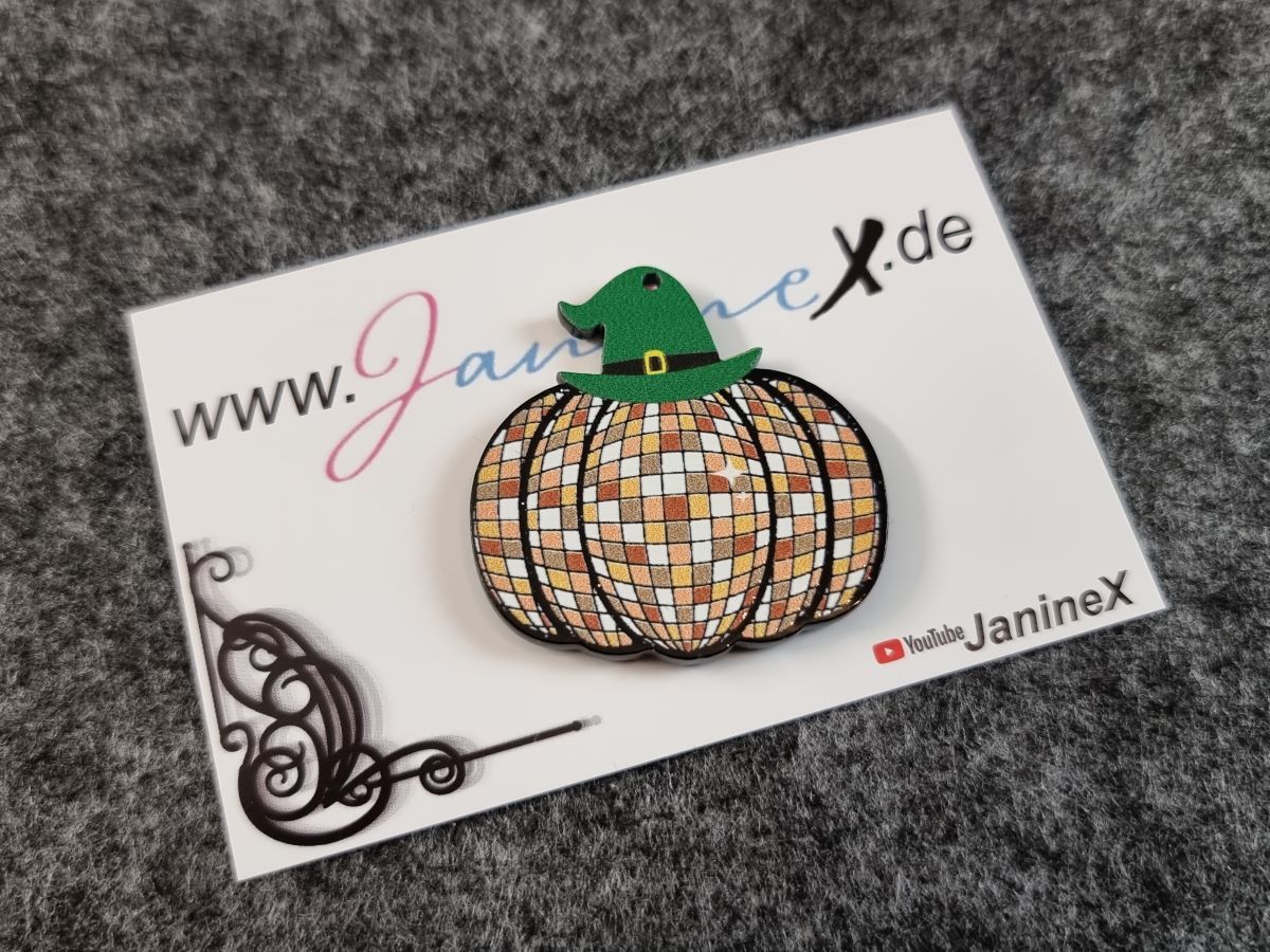 Folienmagnet Halloween #909 - Kürbis mit Muster