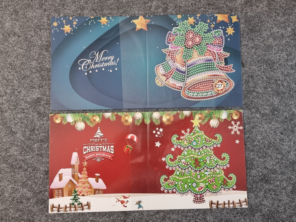 Diamond Painting Karten für Weihnachten - 8 Stück mit 8 Innenkarten