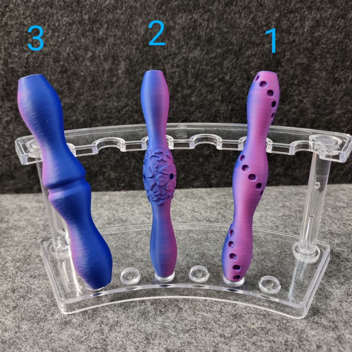 Diamond Painting ergonomischer 3 D Stift #22 - 2farbig blau/lila - wähle deine Variante