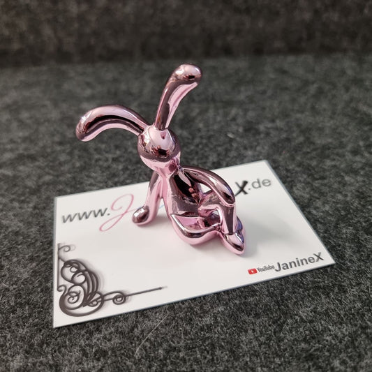 Magnet Cover Minder #178 - Hase sitzend rose