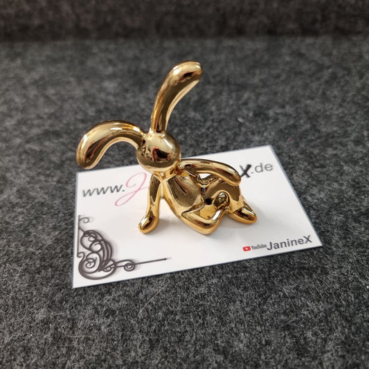 Magnet Cover Minder #177 - Hase sitzend gold