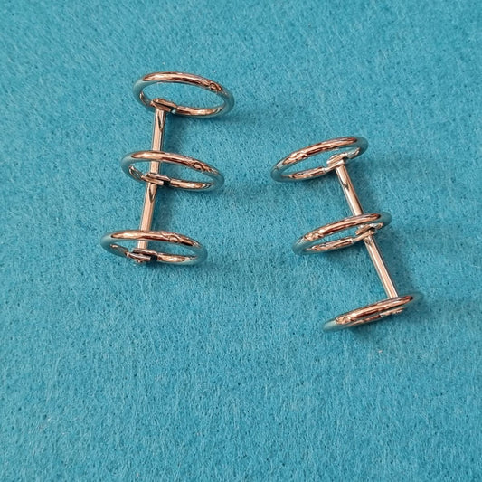 3fach Metall Binderinge in verschiedenen Farben - innen Durchmesser 20mm