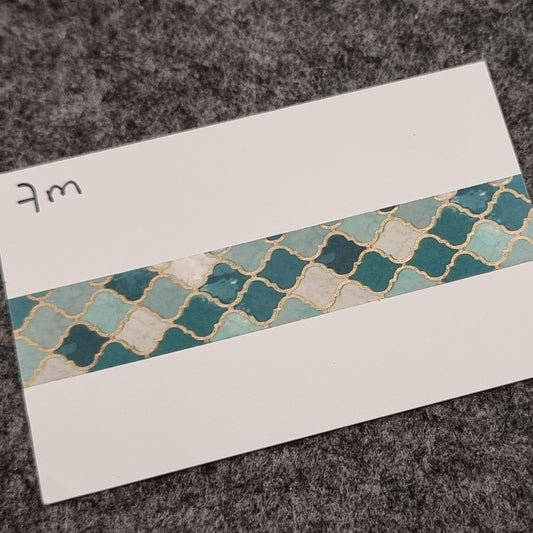 Diamond Painting Washi Tape 15 mm / Abklebeband #21 - Rauten mit Goldeffekt