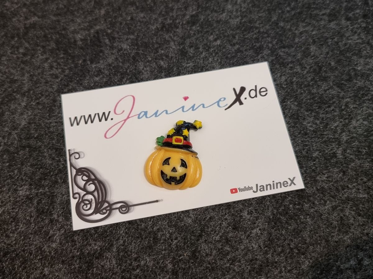 Folienmagnet Halloween #934 - Kürbis mit Hexenhut