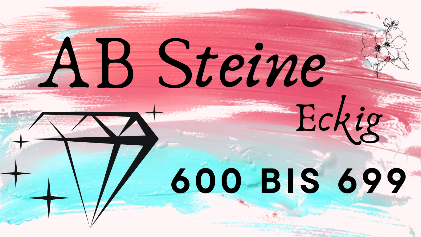 AB Steine eckig – Farbnummern DMC 600 bis 699