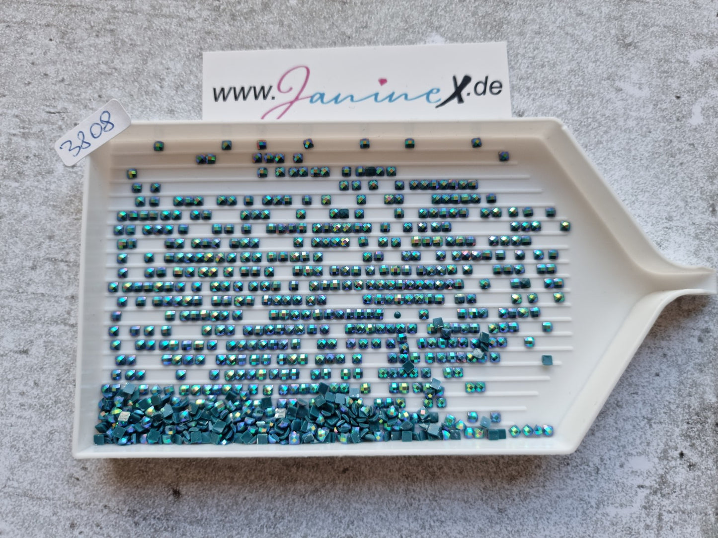 AB Steine eckig – Farbnummern DMC 3800 bis 5200 + ECRU