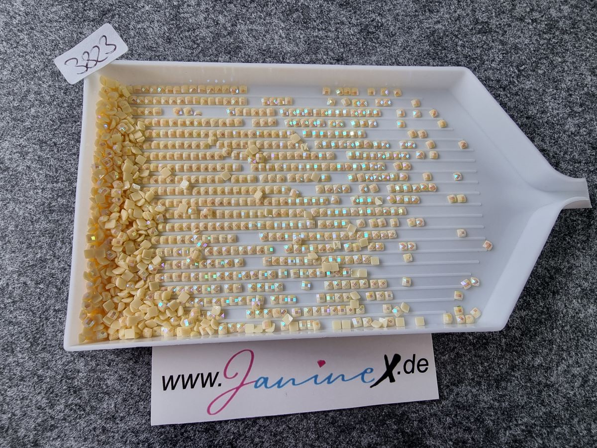 AB Steine eckig – Farbnummern DMC 3800 bis 5200 + ECRU