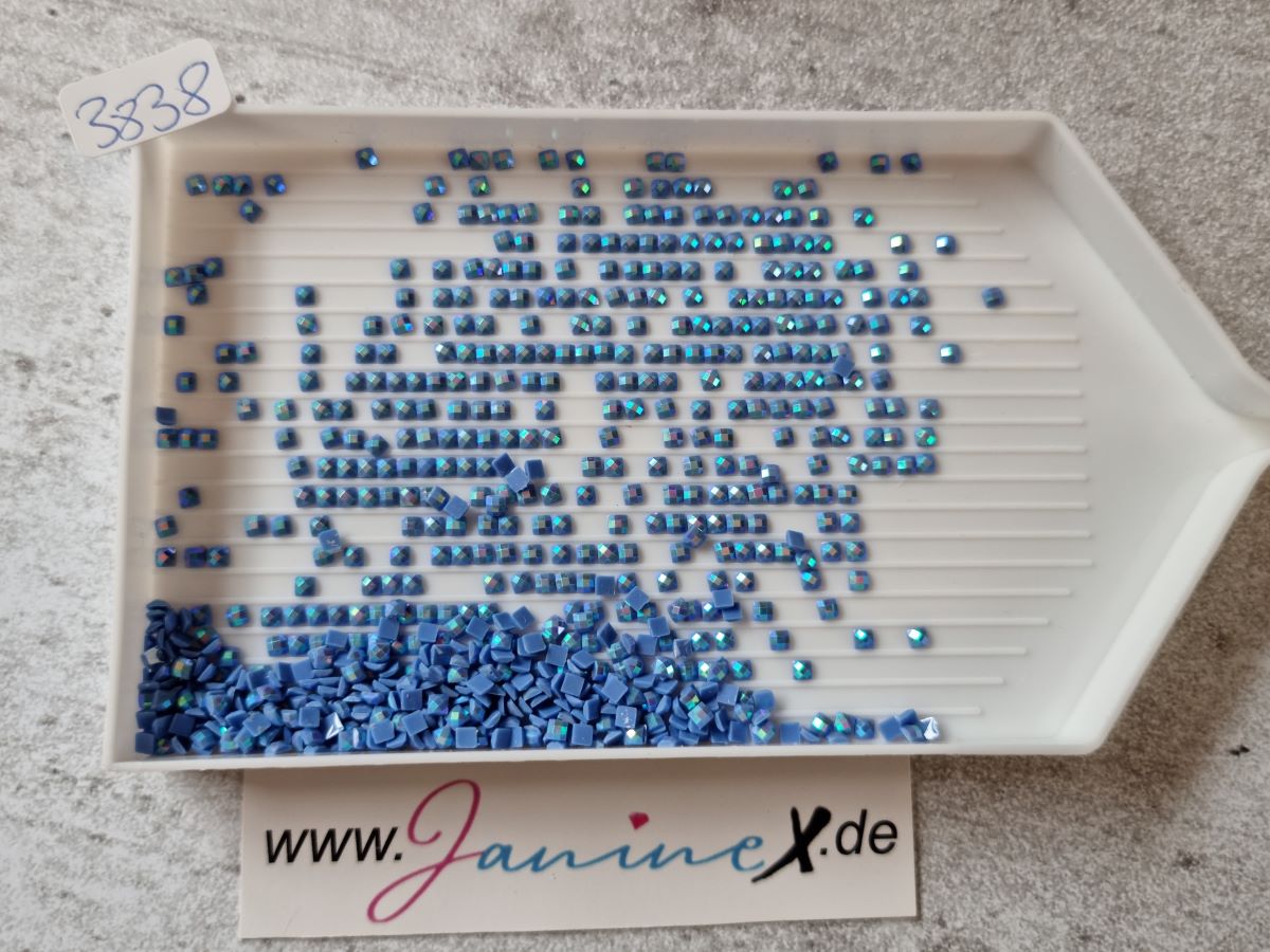 AB Steine eckig – Farbnummern DMC 3800 bis 5200 + ECRU