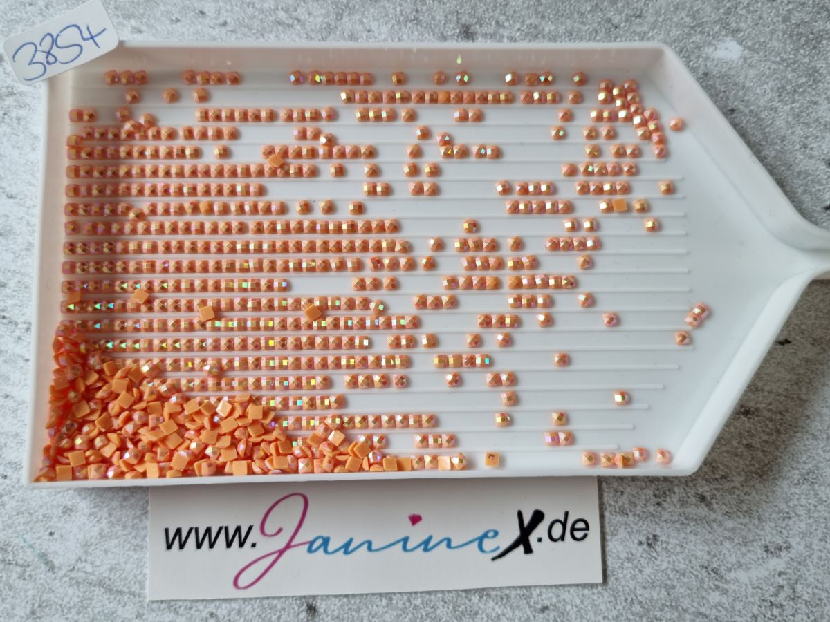 AB Steine eckig – Farbnummern DMC 3800 bis 5200 + ECRU