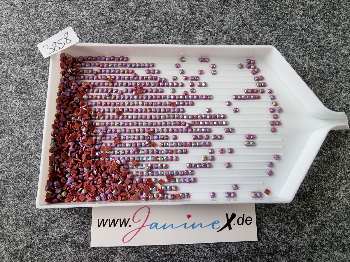 AB Steine eckig – Farbnummern DMC 3800 bis 5200 + ECRU