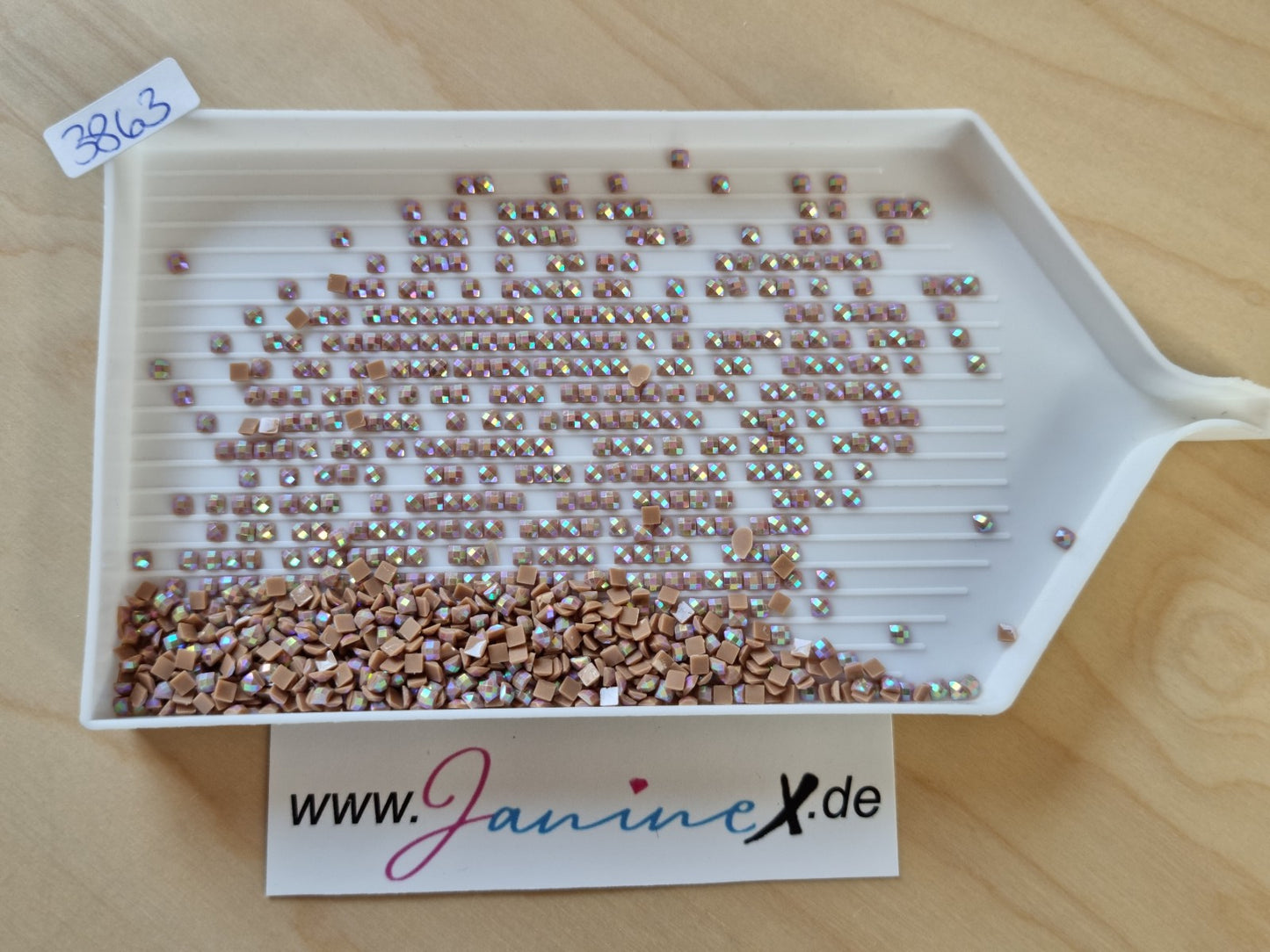 AB Steine eckig – Farbnummern DMC 3800 bis 5200 + ECRU