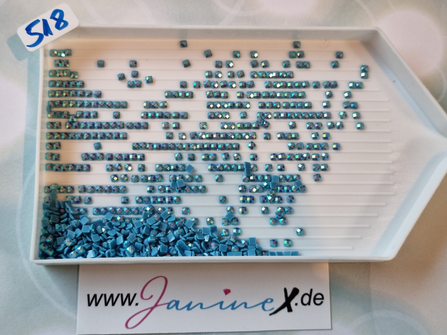 AB Steine eckig – Farbnummern DMC 500 bis 599