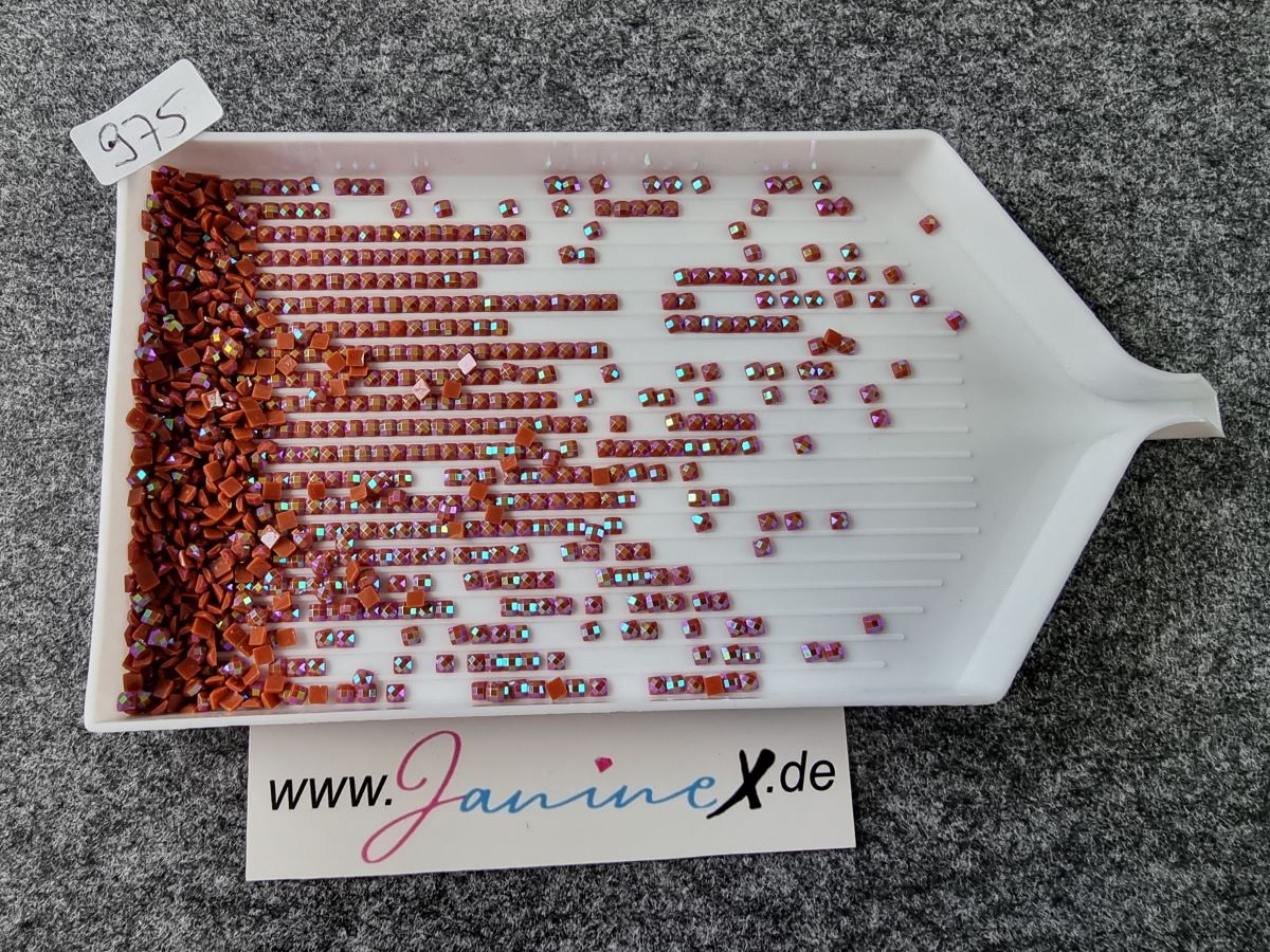 AB Steine eckig – Farbnummern DMC 900 bis 999