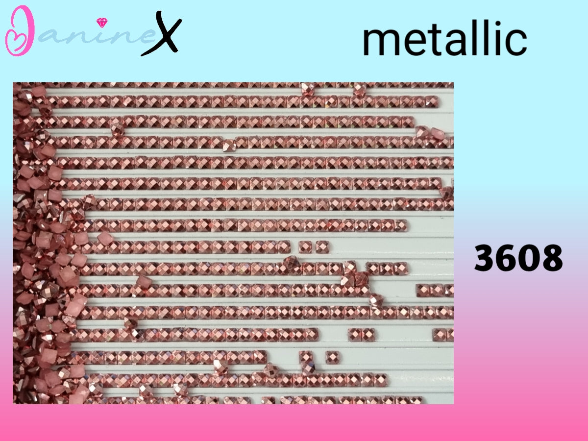 Diamond Painting metallic Steine eckig - verschiedene Farben