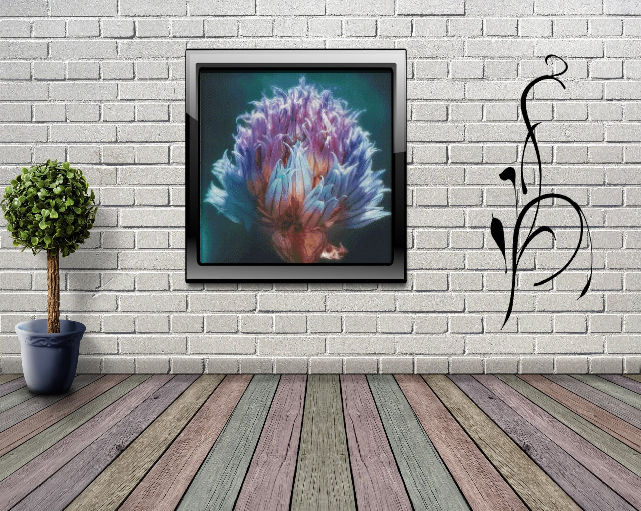 Diamond Painting Bild MIT runden Steine - Caros Foto Linse "geheimnisvolle Schönheit"
