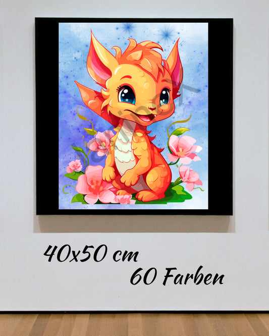 Diamond Painting Leinwand ECKIG ohne Steine  - lizenziert "Dragon Selaya"