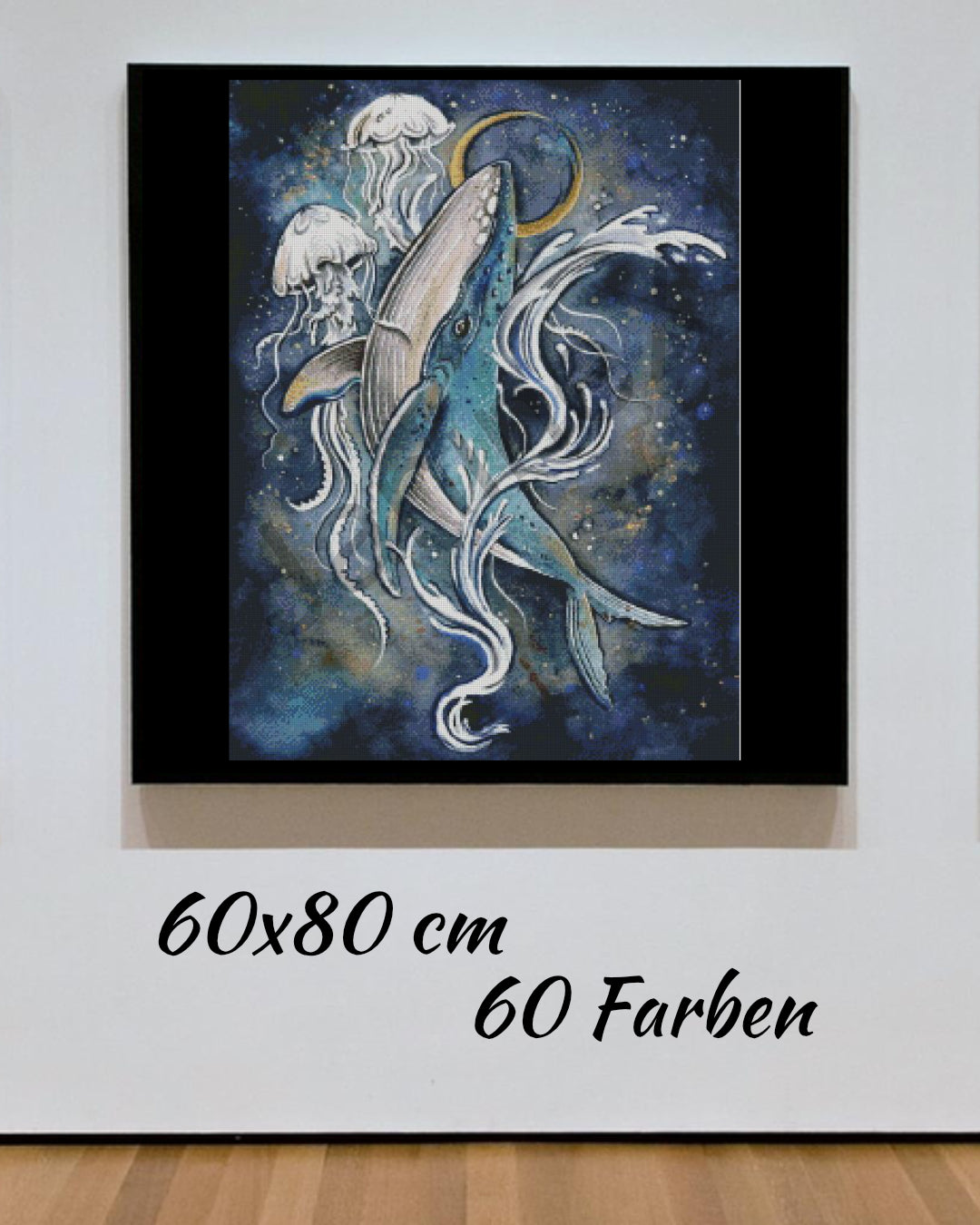 Diamond Painting Bild MIT eckigen Steine - Harena`s Artwork "Herr Wal" 60x80