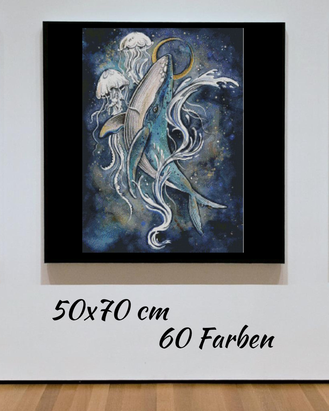 Diamond Painting Leinwand ECKIG ohne Steine  - Harena`s Artwork "Herr Wal" 50x70