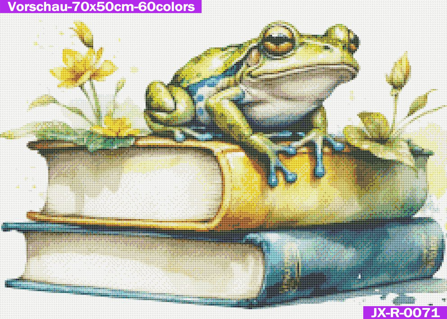 Vorbestellung - Diamond Painting Bild JX-0071 - lizenziert "Bücher Frosch" wähle deine Variante