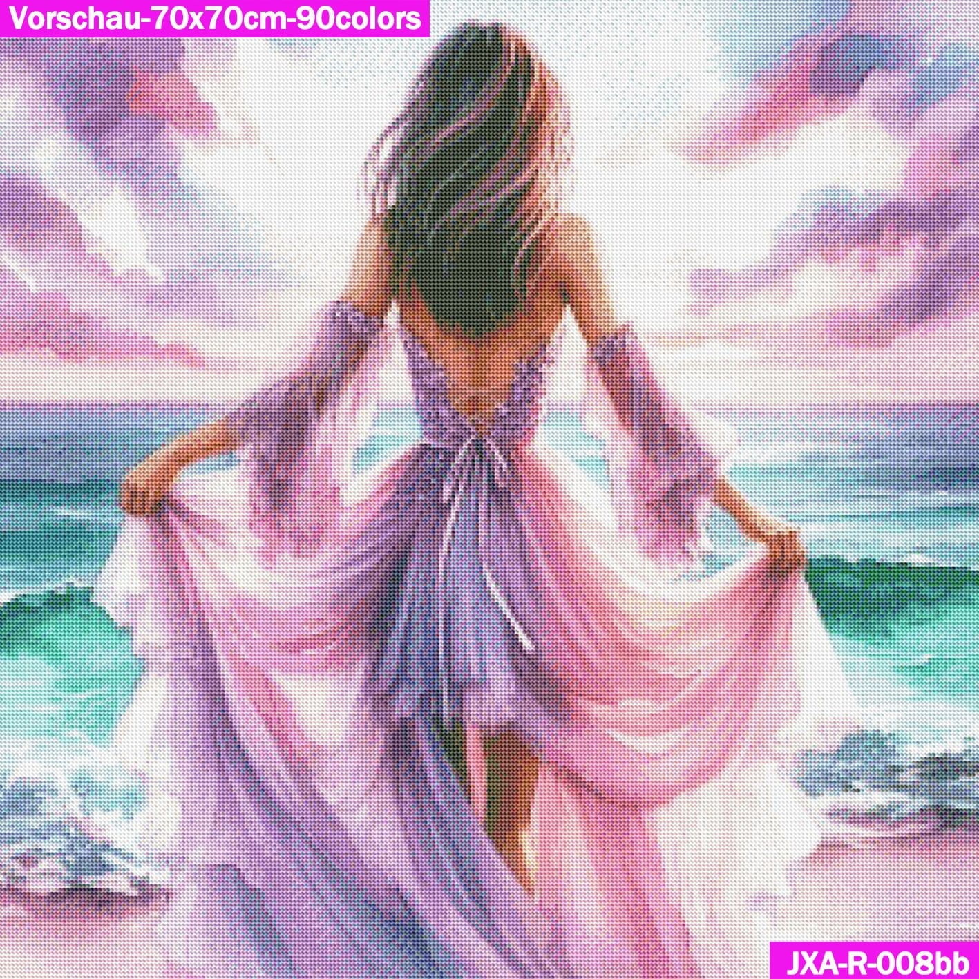 VORBESTELLUNG Diamond Painting RUND JXA-008 - Strandschönheit
