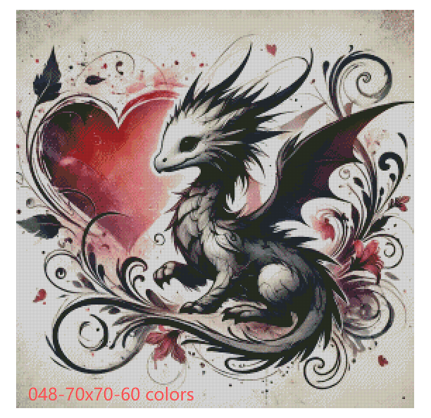 VORBESTELLUNG Diamond Painting ECKIG JXA-048 - Drache Lovely