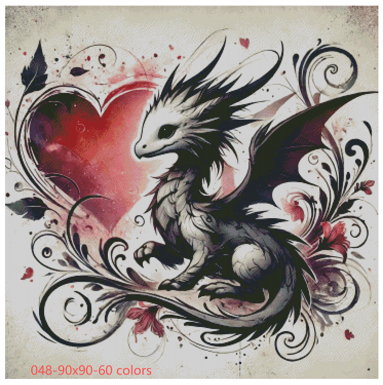 VORBESTELLUNG Diamond Painting ECKIG JXA-048 - Drache Lovely