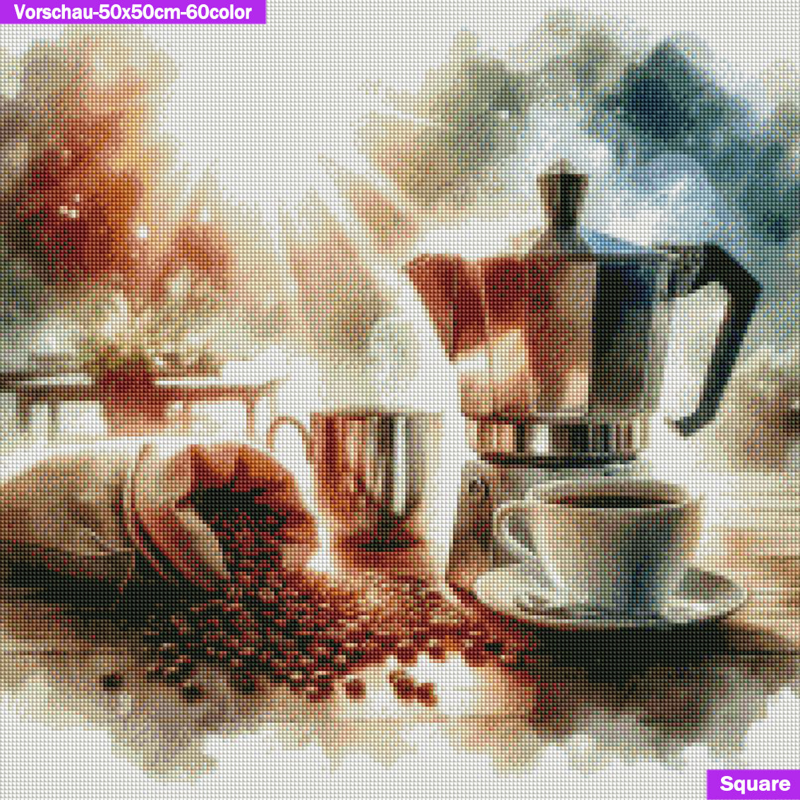 VORBESTELLUNG Diamond Painting ECKIG JXA-051 - Kaffepause