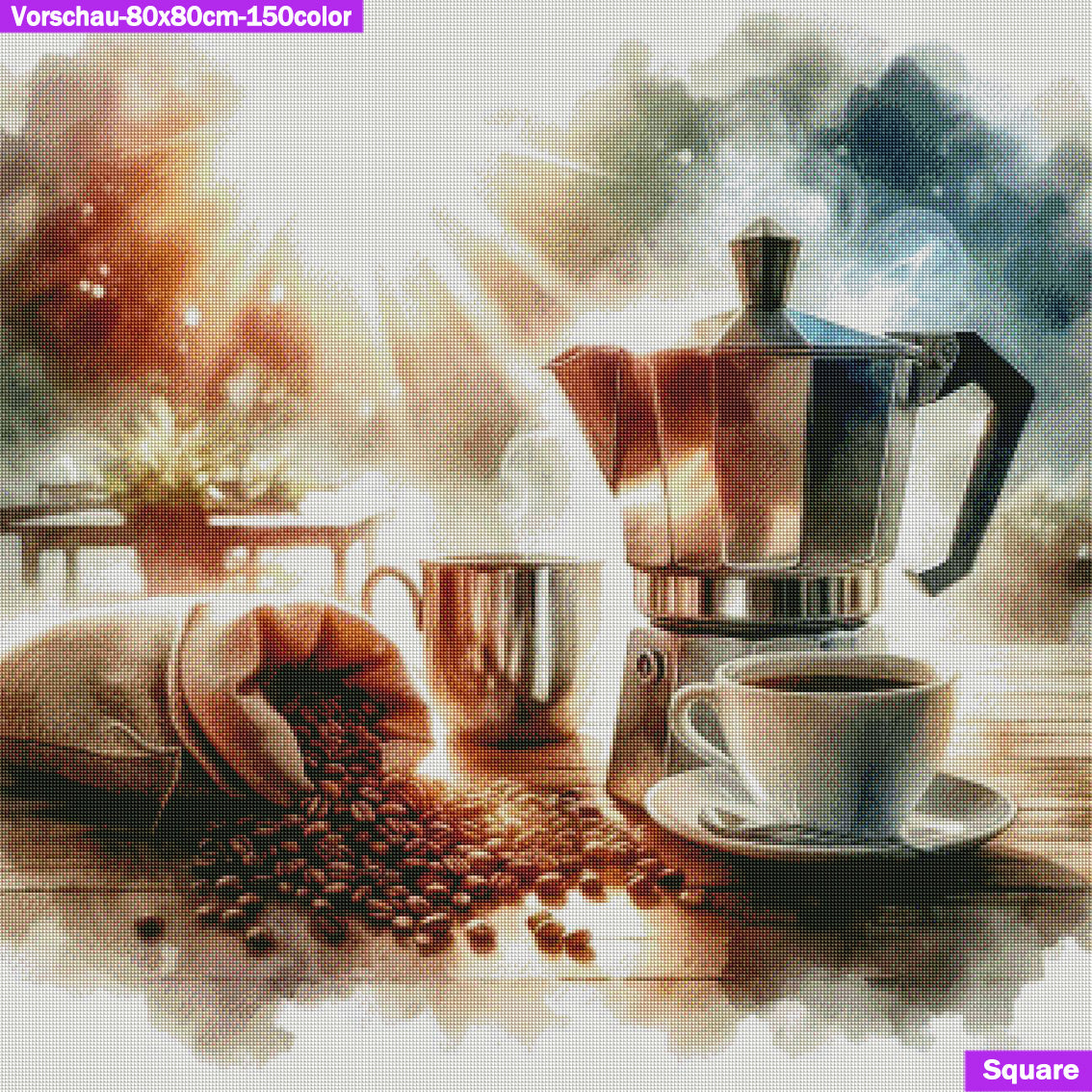 VORBESTELLUNG Diamond Painting ECKIG JXA-051 - Kaffepause