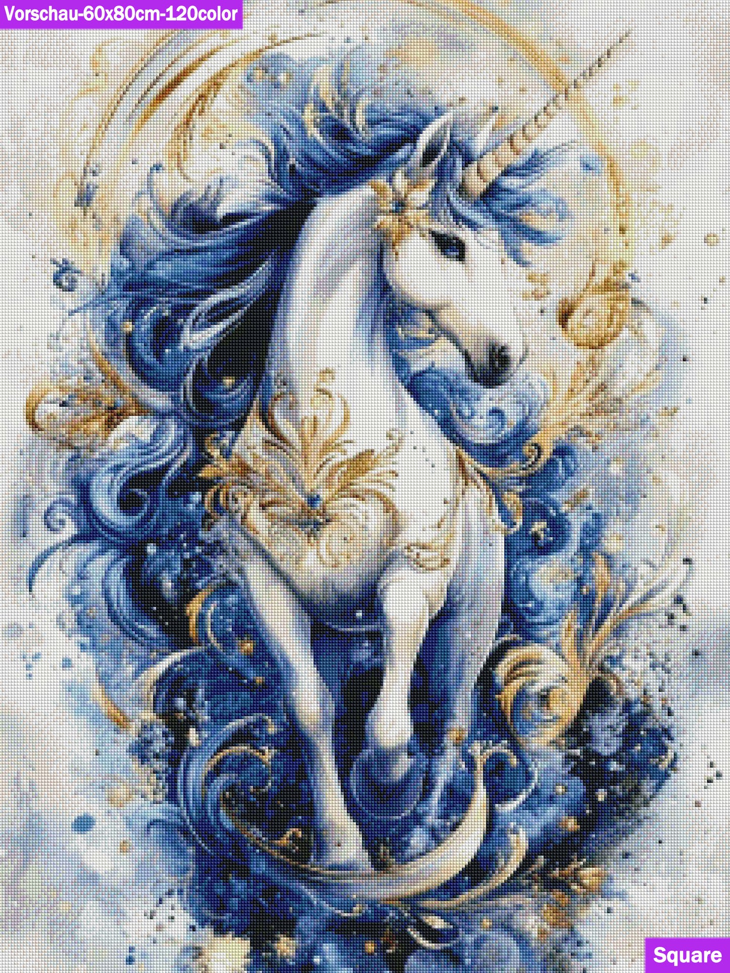 VORBESTELLUNG Diamond Painting ECKIG JXA-062 - zauberhaftes Einhorn