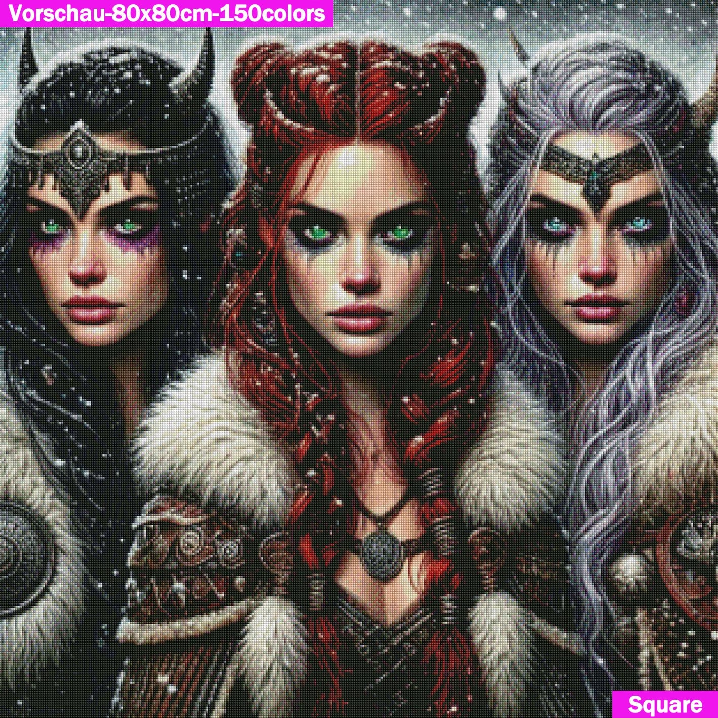 VORBESTELLUNG Diamond Painting ECKIG JXA-005 - Wikinger Girls