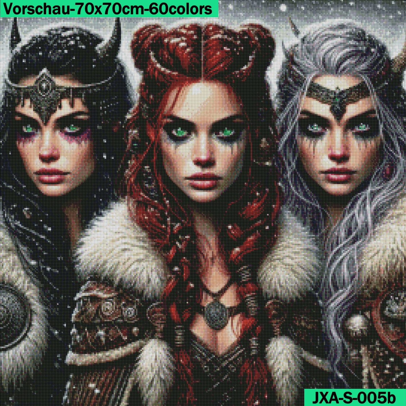 VORBESTELLUNG Diamond Painting ECKIG JXA-005 - Wikinger Girls