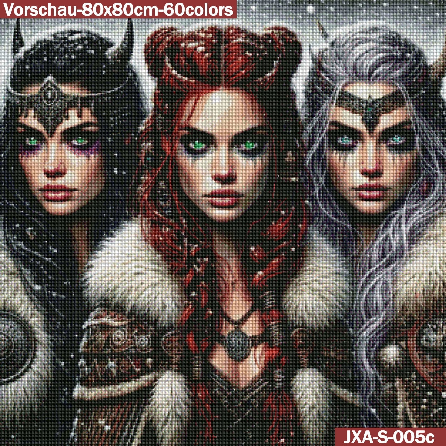 VORBESTELLUNG Diamond Painting ECKIG JXA-005 - Wikinger Girls
