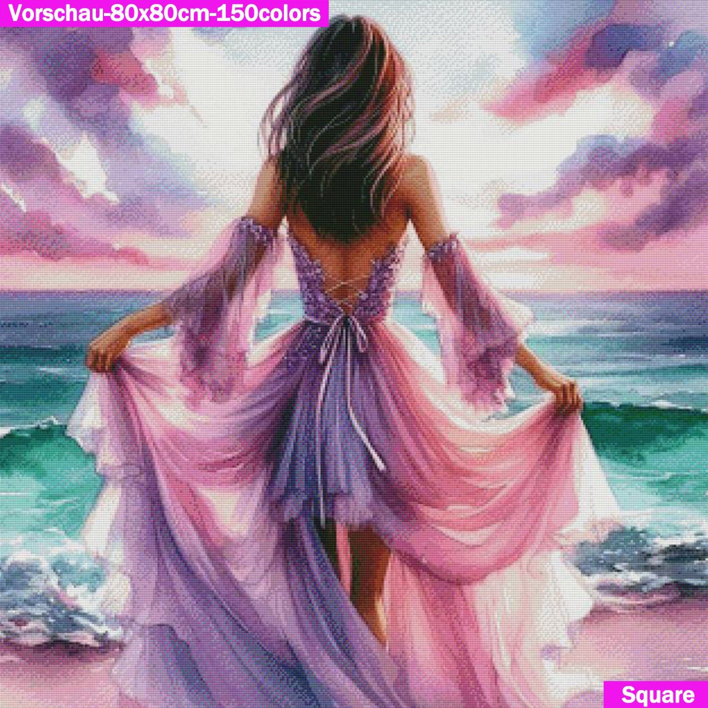 VORBESTELLUNG Diamond Painting ECKIG JXA-008 - Strandschönheit