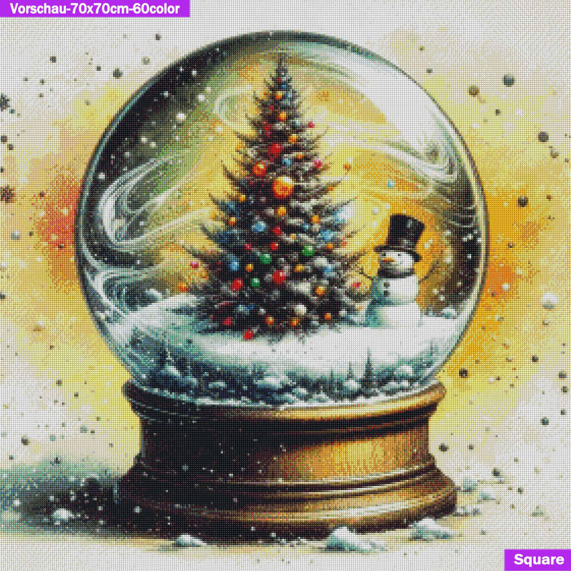 VORBESTELLUNG Diamond Painting ECKIG JXA-061 - Weihnachten in der Schneekugel