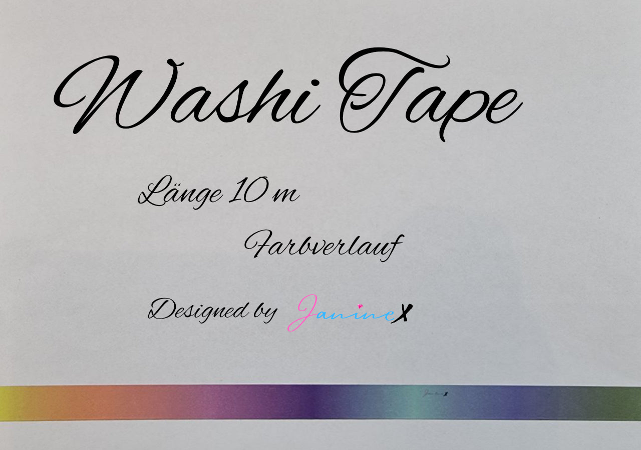 Diamond Painting Washi Tape/Abklebeband 10 m by JanineX - Farbverlauf