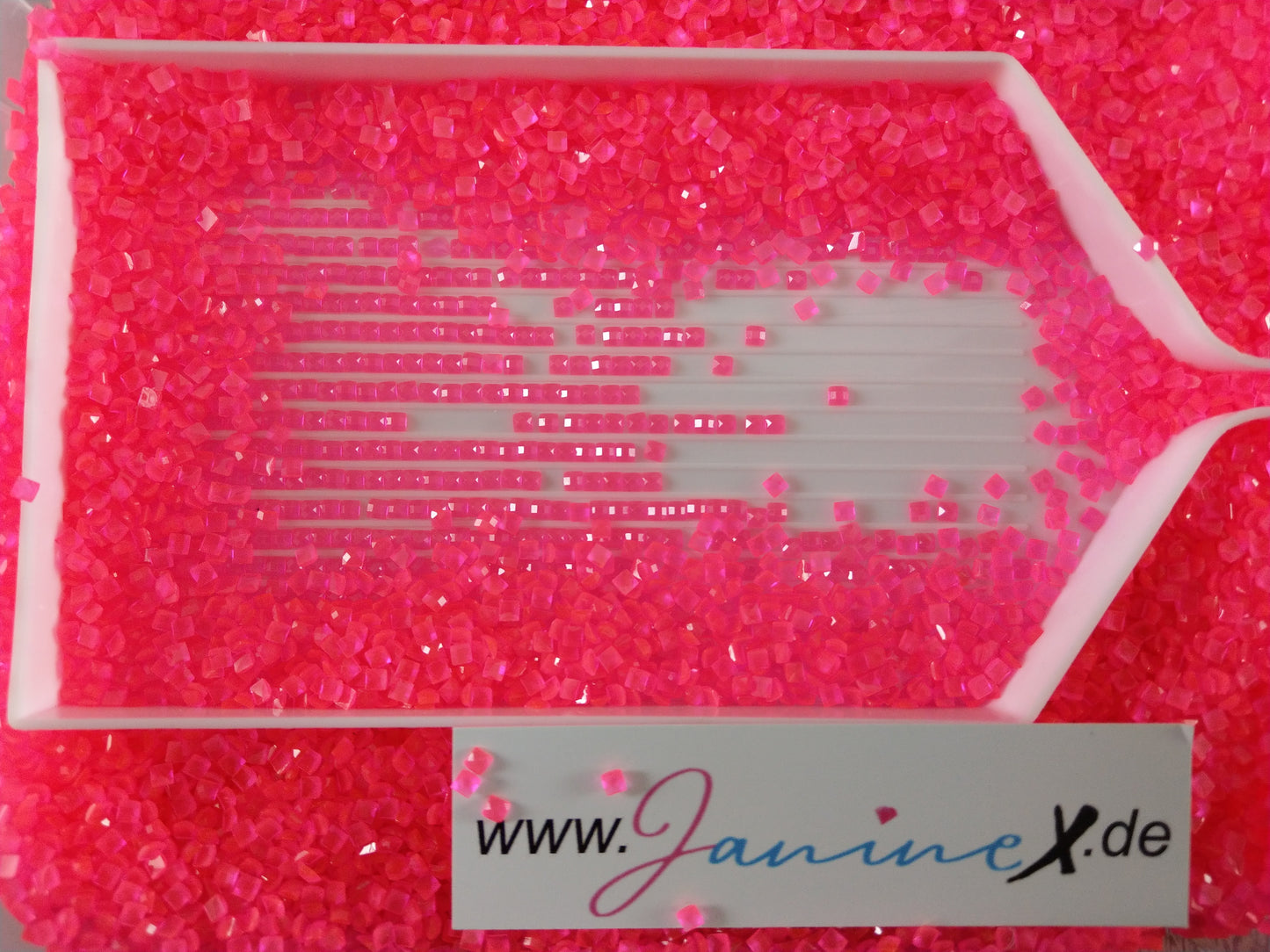 Jelly NEON glow ECKIG - #005 pink