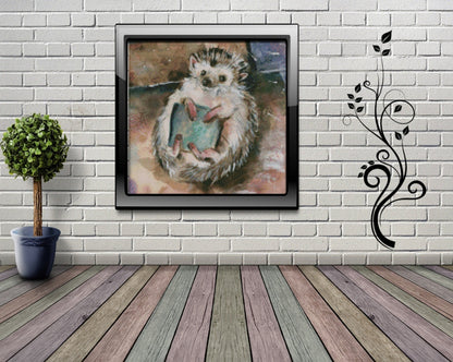 Diamond Painting Leinwand RUND ohne Steine  - Harena`s Artwork "Igel"