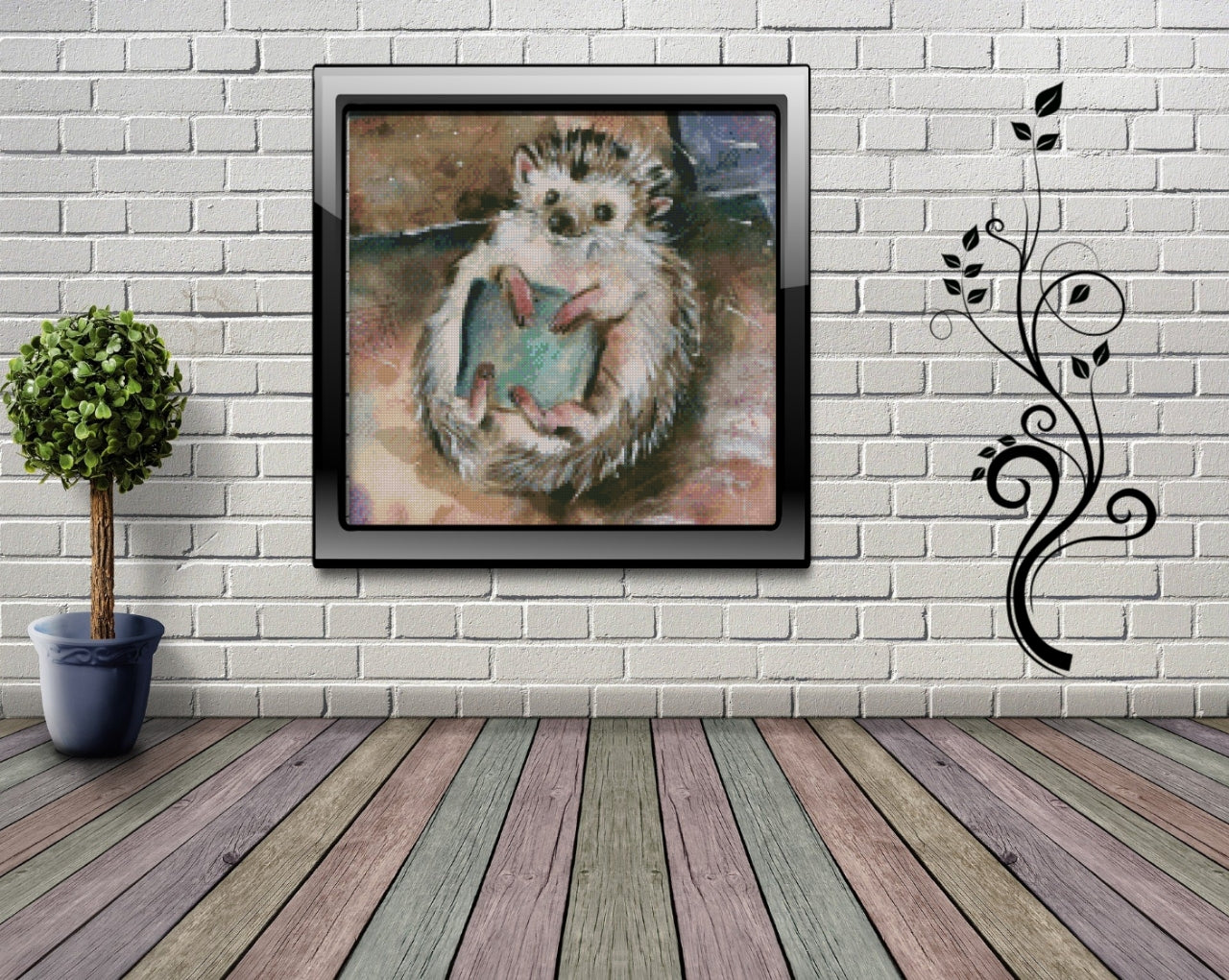 Diamond Painting Bild MIT eckigen Steine - Harena`s Artwork "Igel"