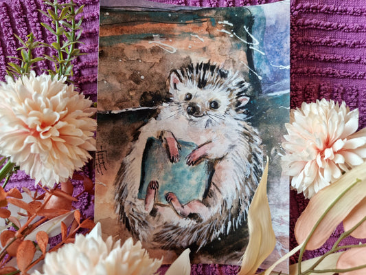 Diamond Painting Motiv Release Paper Harena`s Artwork "Igel" 4 Stück in 13x18 cm