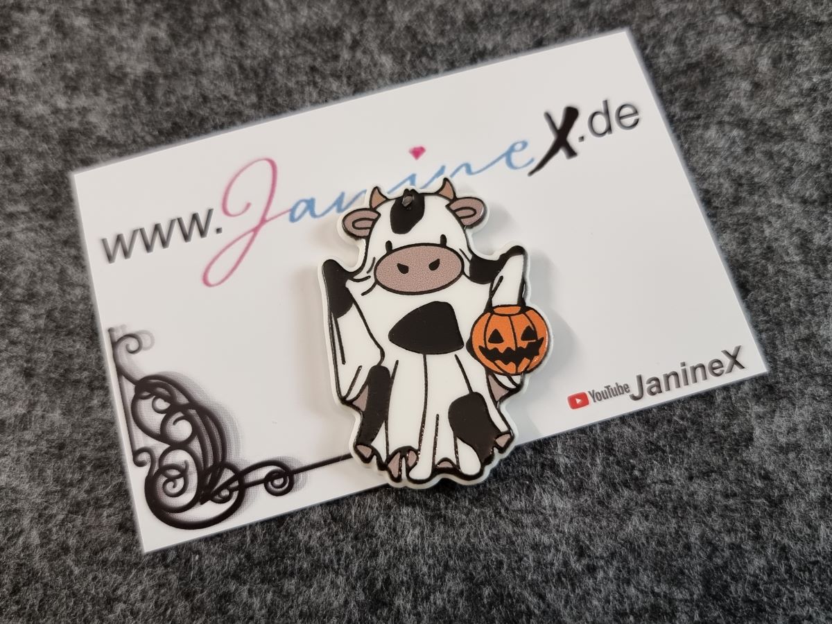 Folienmagnet Halloween #906 - Kuh als Geist
