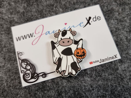 Folienmagnet Halloween #906 - Kuh als Geist