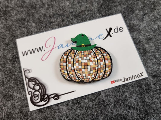 Folienmagnet Halloween #909 - Kürbis mit Muster