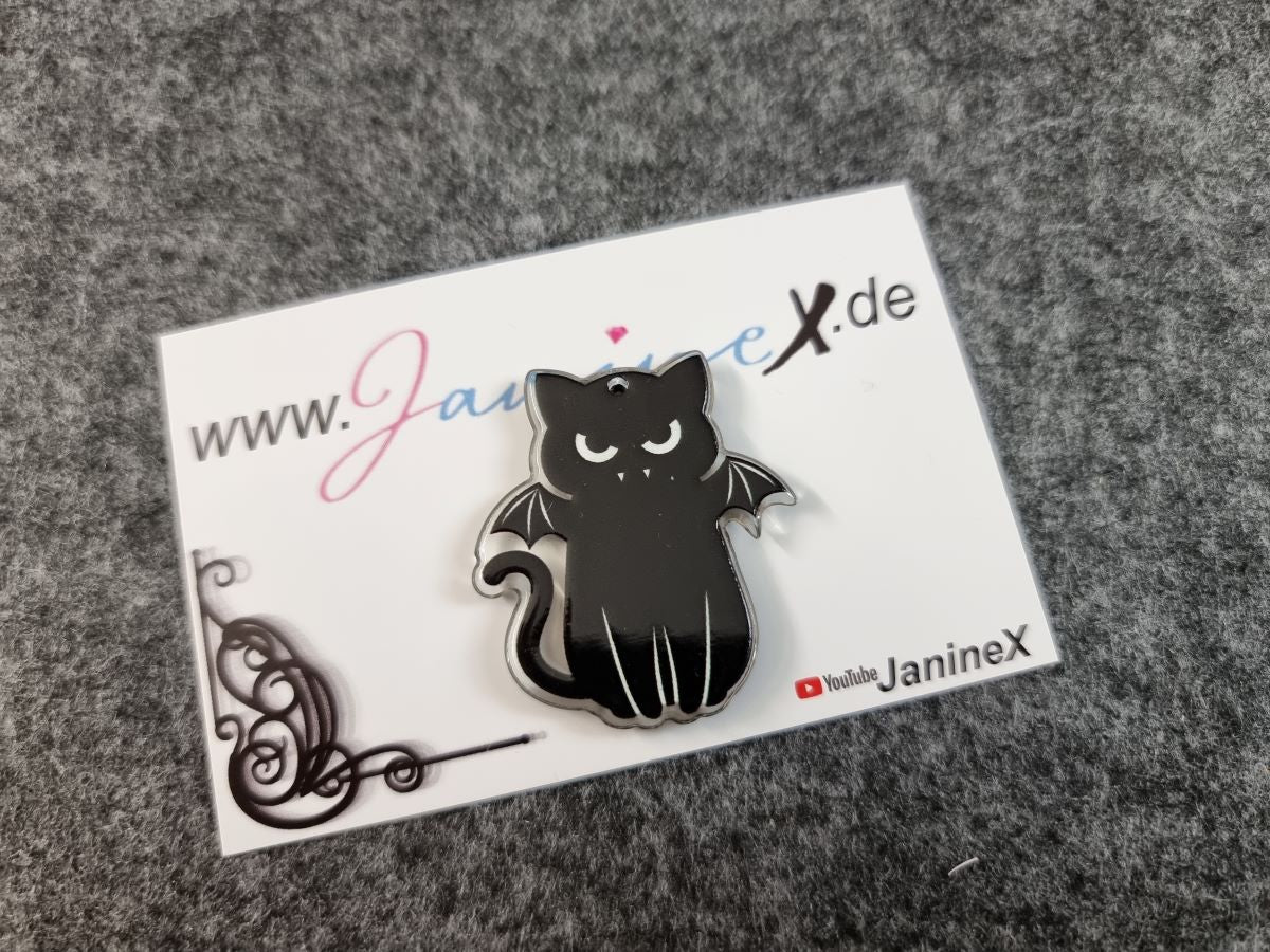 Folienmagnet Halloween #913 - Vampir Katze