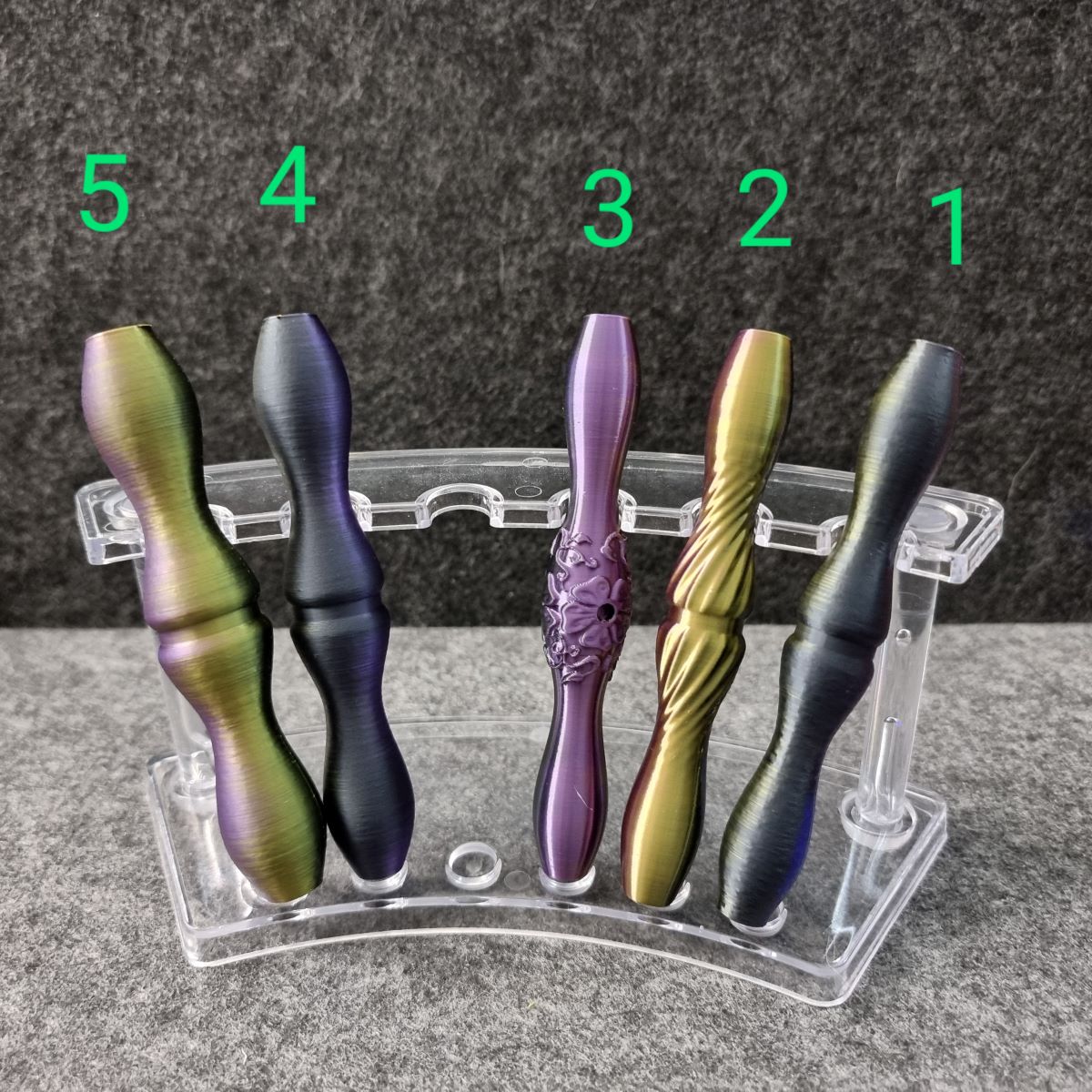 Diamond Painting ergonomischer 3 D Stift #24 - 3farbig grün/lila/schwarz - wähle deine Variante