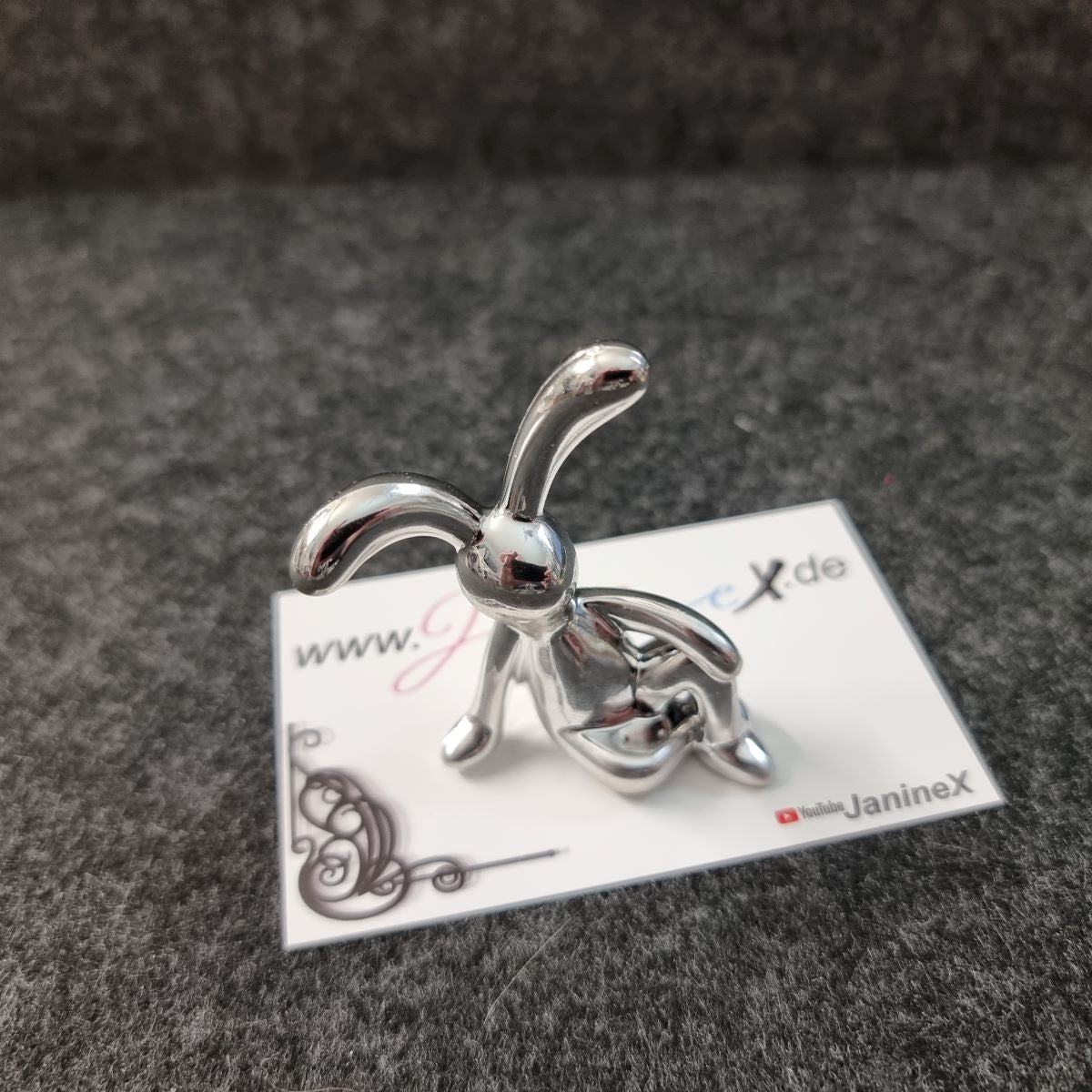 Magnet Cover Minder #176 - Hase sitzend Silber