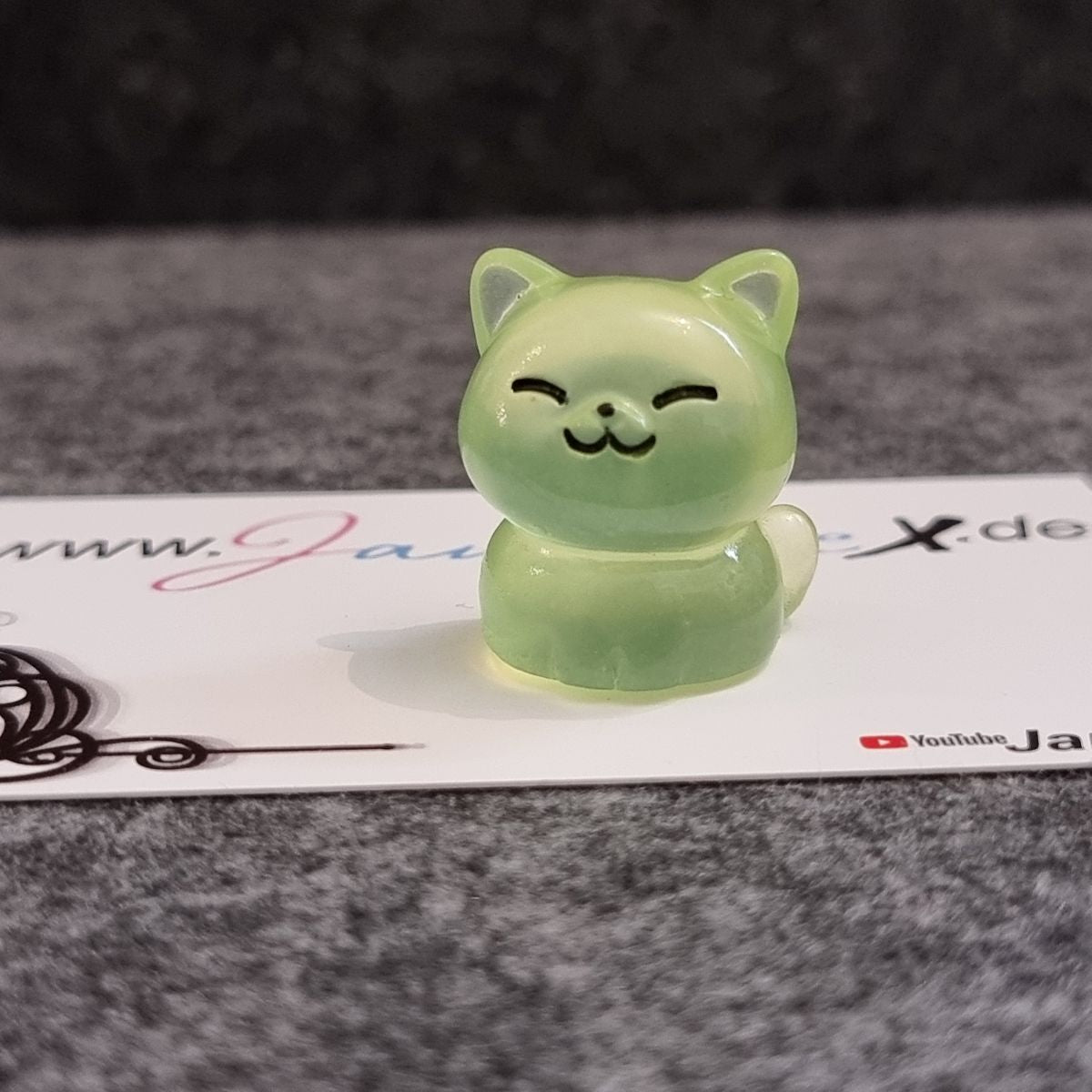 Magnet Cover Minder #201 - 3D Katze grün