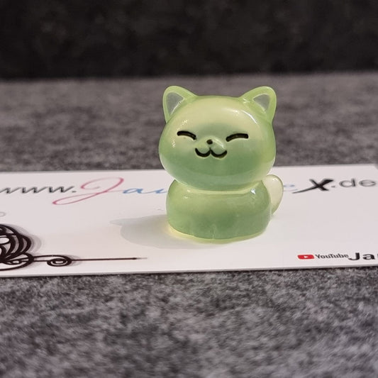 Magnet Cover Minder #201 - 3D Katze grün