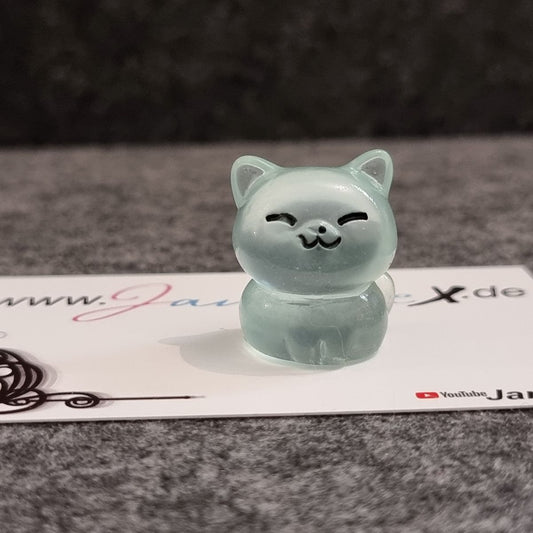 Magnet Cover Minder #200 - 3D Katze blau