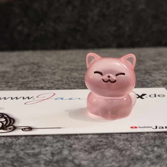 Magnet Cover Minder #199 - 3D Katze pink